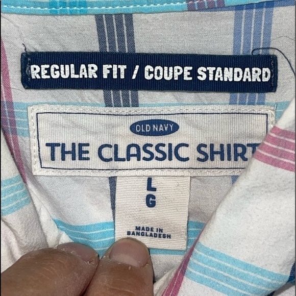 Men’s Old Navy Plaid Button Up shirt. Size Large - Picture 3 of 3